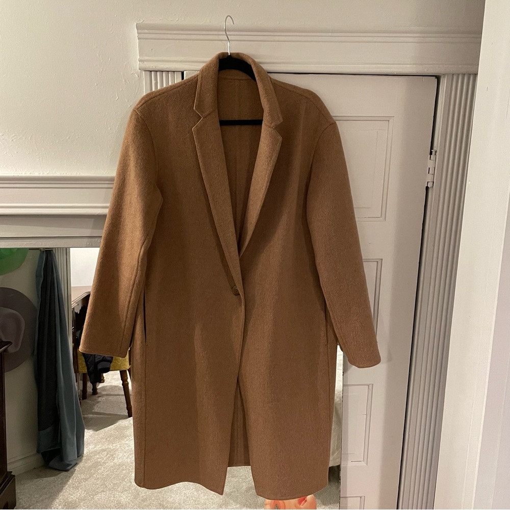 Uniqlo cardigan long jacket camel M